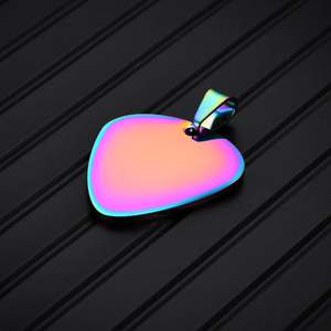 个性化雕刻印刷金属吉他拨片空白定制标志吉他拨片钥匙扣 - Product Image 5