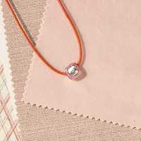 Nouveau Collier Européen et Américain Transfrontalier, Meilleure Vente, Personnalisé, avec Pendentif en Corde Colorée et Incrustations de Diamants, Motif Floral