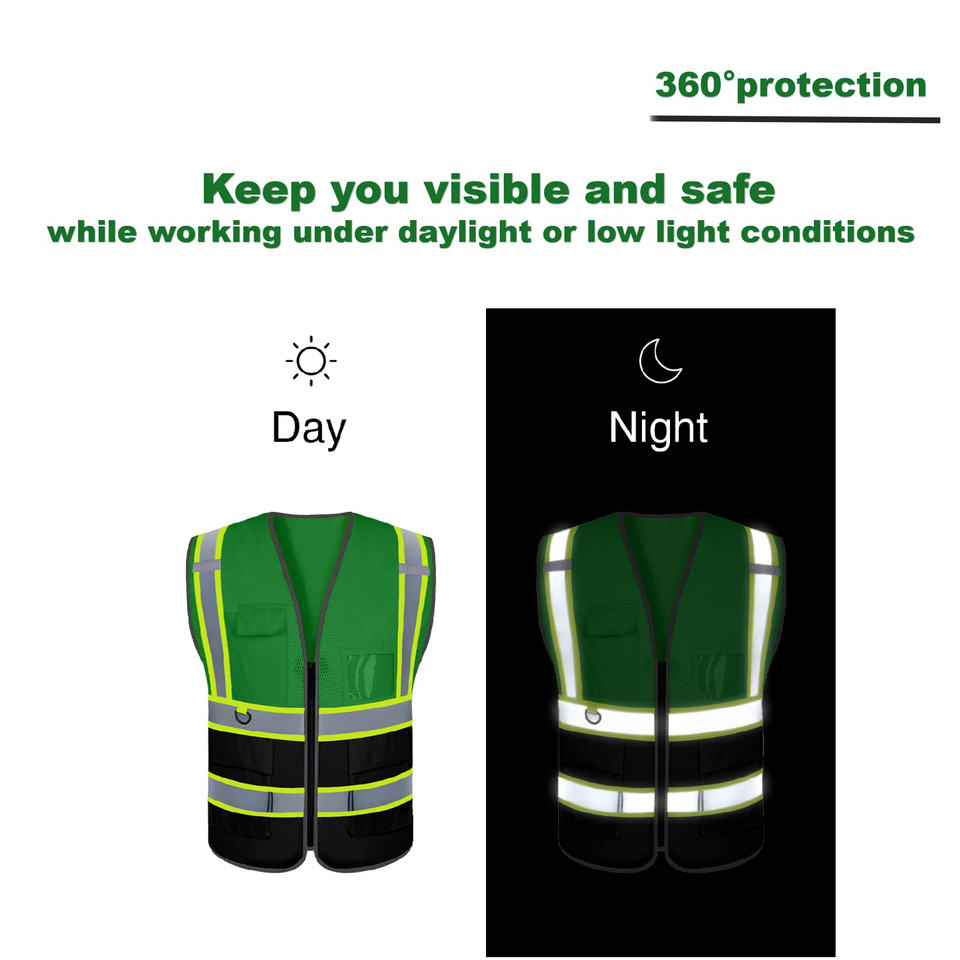 Custom Reflective Safety Vest Customized Logo Mesh Vest Class 2 High ...