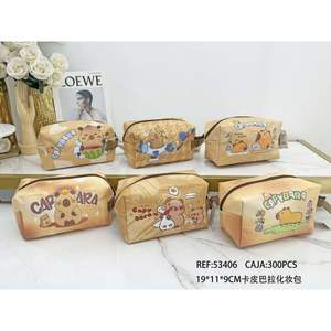 Bolsa de Maquillaje Capbara 19x11x9cm, Organizador de Cosméticos con Diseño de Dibujos Animados para Viajes y Uso Diario - Product Image 1