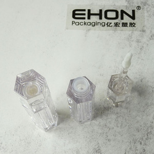 Tube de brillant à lèvres vide hexagonal transparent de 1,5 ml en gros avec bouchon à vis personnalisable pour cosmétiques - Product Image 4