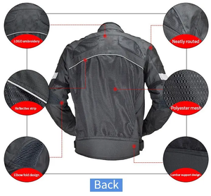 Ropa de Motociclismo Personalizada, Chaqueta de Motociclismo Impermeable y Reflectante para Hombre, Resistente al Viento - Product Image 3
