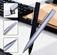 Flashdisk USB Bentuk Pulpen Logam Berkualitas Tinggi USB2.0 16GB 32GB Hadiah Mahasiswa Custom Garansi 1 Tahun Tanpa Enkripsi