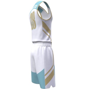 Vente en gros de maillots de basket-ball pour jeunes maillots de basket-ball avec logo d'équipe maillot de basket-ball réversible par sublimation - Product Image 6