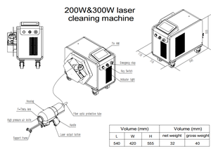 Questt 300W Air-Cooled Fiber <strong>Laser</strong> Cleaning Machine for Aluminum with <strong>Touch</strong> Screen <strong>Controller</strong> 15-30m/h Cleaning Speed - Product Image 6