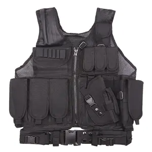 Multifunctional Combination Vest Multi-Pocket Camping Training Tactical Vest Camo