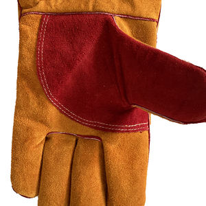 Pulgar Palma resistente al calor reforzado vaca cuero dividido mano trabajo seguridad desgaste arco MIG argón soldadura de invierno guantes de soldador - Product Image 5
