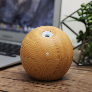 Humidificador pequeño portátil, difusor de aromaterapia de grano de madera, cambio de 7 colores alimentado por USB - Product Image 5