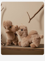 Porte-clés mignon en peluche chameau, pendentif de sac à dos en peluche chameau, cadeau pour couple et enfants