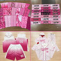 Jersey Baseball Kustom Grosir Kancing Lengkap, Kaos Baseball Bergaris, Seragam Tim Sekolah Bernapas, Jersey Olahraga Latihan