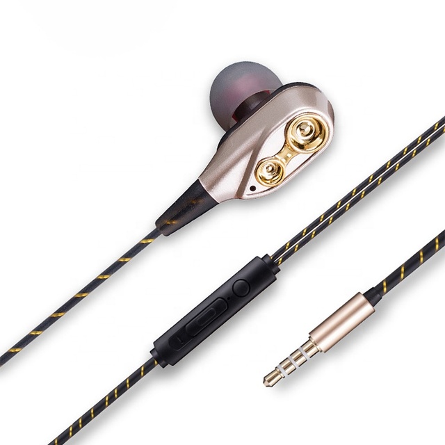 Cantell Dual Driver Aluminum Alloy Wired In-ear Gaming Headphones 3.5mm Handsfree with 1M Cord