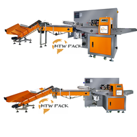 MTWPACK Machine d'emballage de type oreiller pour gaufrette pain hamburger biscuit cupcake biscuits
