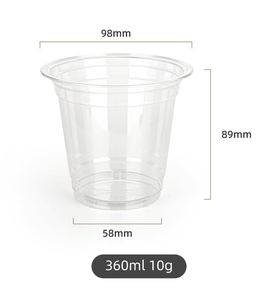 Custom Size/LOGO Wholesale <b>Plastic</b> <b>Cup</b> 98mm 12oz 14oz 16oz 18oz 20oz 24oz clear Disposable PET Cold <b>Drink</b> <b>Cups</b> with Lids - Product Image 1