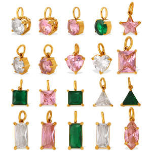 Colgantes Geométricos de Cristal con Circonitas Multicolor en Engaste de Bisel, Accesorios de Joyería DIY, Unisex para Uso Diario - Product Image 5