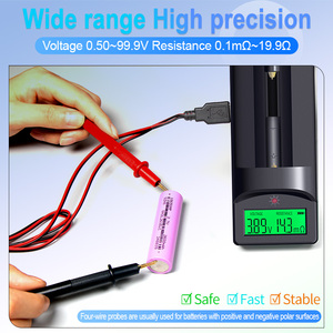 Peacefair độ chính xác cao kỹ thuật số đa chức năng 4-line Kelvin Meter Tester USB 4 dây thăm dò bút <span class=keywords><strong>DC</strong></span> biện pháp Pin kháng - Product Image 2