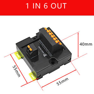 DINレール1イン6アウトプッシュインターミナルブロックPLCオートメーション10A 300V男性/女性電源用途向け - Product Image 3