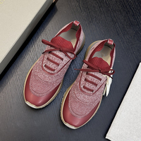 Sneakers en tricot de luxe pour hommes, style Old Money, légères, à lacets, chaussures décontractées