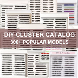 Cils individuels en grappes de marque privée, courbure C <span class=keywords><strong>D</strong></span> <span class=keywords><strong>L</strong></span>, nouveau style, cils en grappes vaporeux, kit de cils DIY, colle et scellant pour cils imperméables - Product Image 5