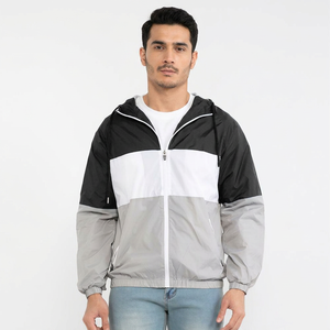 Chaqueta Cortavientos Impermeable con Capucha Personalizada para Hombre, para Deportes al Aire Libre, Otoño, con Cierre de Cremallera y Grosor - Product Image 1