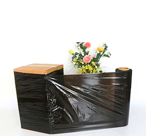 Đen căng bọc 18 "x 1500ft x 80 Đo 4 cuộn máy/tay sử dụng thu nhỏ bọc cuộn cho Pallet đóng gói, rõ ràng bọc nhựa - Product Image 4