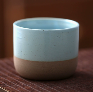 Tazas de <span class=keywords><strong>Espresso</strong></span> Minimalistas de Cerámica sin Asa, Taza de Té de Cerámica Rústica Bicolor para Té Kung Fu, <span class=keywords><strong>Cortado</strong></span>, Macchiato y Degustación - Product Image 5