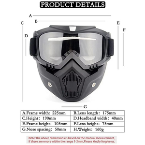 Gafas de Motocross Personalizadas de Fábrica, Lentes Polarizadas, Gafas de Seguridad <span class=keywords><strong>para</strong></span> Motocicleta, Gafas de Ciclismo <span class=keywords><strong>para</strong></span> Hombre, Gafas Deportivas <span class=keywords><strong>para</strong></span> Moto - Product Image 4