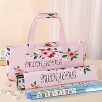 Nouveau sac de mahjong transfrontalier moderne en microfibre, grande capacité, imperméable, ultra-léger, portable, ensemble de rangement trois pièces pour tous