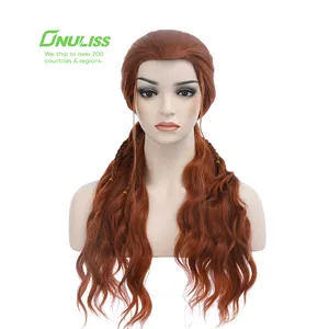360 Copper Red Synthetic Lace Front Wigs Pelucas Ready To Ship Wigs Perruque Courte Lace Wig