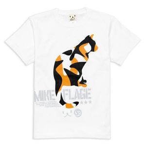 T-shirt con stampa gatto fantasiosa, manica corta, unisex, bianca, girocollo, con grafica per amanti degli animali - Product Image 1