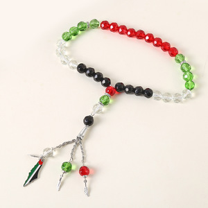 Islamic Religious Jewelry Palestinian Arabic Tasbihe Rosary Prayer <b>Beads</b> 8MM 10MM Glass Crystal <b>Bracelets</b> Muslim Prayer Gift - Product Image 6