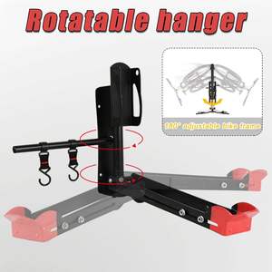 <span class=keywords><strong>Support</strong></span> mural ajustable <span class=keywords><strong>pour</strong></span> vélo Rangement vertical <span class=keywords><strong>Support</strong></span> de garage Crochet pivotant et cintre - Product Image 2