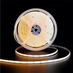 Bande LED super lumineuse 608 LED, dimmable, double couleur, DC24V, 10 mm de large, COB souple, CCT réglable, blanc, télécommande, bande lumineuse LED - Product Image 1