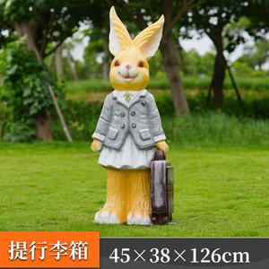 Grands œufs de Pâques commerciaux en résine, figurine de <span class=keywords><strong>lapin</strong></span> grandeur nature, art populaire, écologique, faite à la main, décoration maison et jardin - Product Image 6