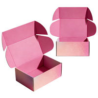 Boîtes d'expédition en carton ondulé personnalisées pour vêtements, cadeaux, emballages, boîte d'expédition rose