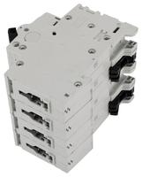 Disjoncteur miniature de type D compact System Pro M S204-D10, 4 pôles, pouvoir de coupure 6 kA, 10 A, 400 V CA, série S200, référence 2CDS254001R0101