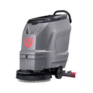 CleanHorse M20 mechanical assistance plastic courtyard floor scrubber machine with attachment