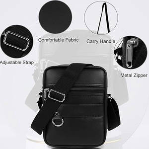 Mochilas de Cuero al Por Mayor, Bolsos Cruzados de Negocios para Hombre, Bolsos de Hombro Casuales de Moda Masculina - Product Image 5