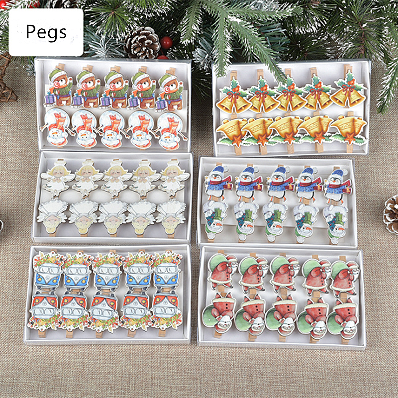 Новинка 2021, Креативные украшения на Рождество, аксессуары для дома, фото, настенные принадлежности, деревянный мультяшный зажим
