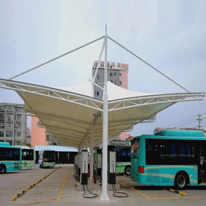 Abri de stationnement pour voitures en PVDF, auvent de protection solaire pour les stations de recharge de véhicules électriques - Product Image 5