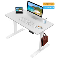 Bureau de bibliothèque électrique à moteur unique robuste et réglable en hauteur, métal personnalisé, portable peu encombrant, réduit la fatigue oculaire et reste productif