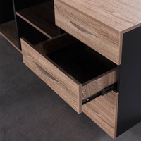 Meubles de bureau ouverts WESOME Bureau simple Poste de travail individuel Bureau de bureau contemporain en bois