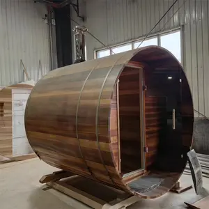 Di alta qualità in legno di lunghezza 2400 mm Sauna barilotto tipo di cedro rosso all'aperto per la vendita