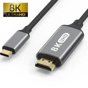 Vỏ Nhôm 8K 6 Tf USB C Sang HDMI Cáp UHD 7680X4320 Độ Phân Giải 8K @ 60Hz