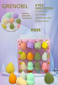 Set di spugne per trucco Grenobil, 8 pezzi, strumenti di bellezza colorati per l'applicazione sul viso - Product Image 3