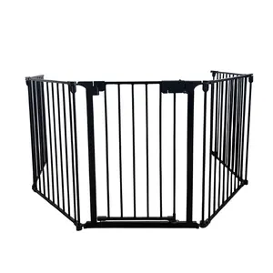 140-inch Wide Baby Gate Playpen Pet Gate For Stairs Doorway Fireplace Fence With Walk-Through Door In 2 Direct