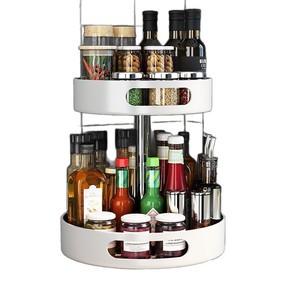 <b>Rotating</b> Storage <b>Rack</b> 3 Tier Circular Countertop Organizer For Kitchen <b>Spices</b> Bottles Jars Rotatable Shelf - Product Image 5