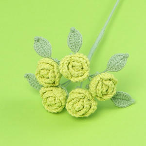 Bouquet di Rose <span class=keywords><strong>a</strong></span> Cinque Teste Lavorate <span class=keywords><strong>a</strong></span> Mano all'Ingrosso, Regali di San Valentino e Decorazioni per la <span class=keywords><strong>Casa</strong></span>, <span class=keywords><strong>Fiori</strong></span> Artificiali <span class=keywords><strong>a</strong></span> Prezzi Bassi - Product Image 4