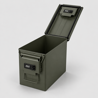 Boîte de rangement portable pour la maison, le véhicule et les voyages avec serrure à combinaison, petite boîte à munitions