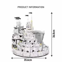 SJ1008 Nuevo Juego de Construcción Creativo Expert White City, Bloques de Construcción Modulares para Arquitectura Cinematográfica, Juguetes de Ensamblaje para Adultos