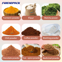 Machine d'emballage automatique de sachets de cumin, matcha et café en poudre, haute précision, avec remplisseur à vis sans fin VFFS